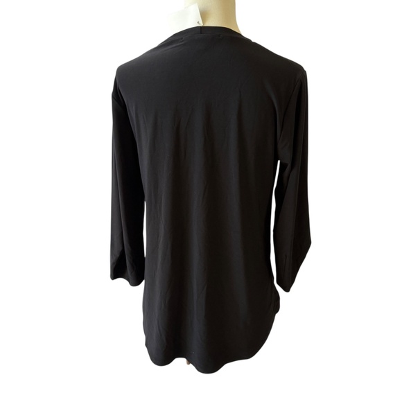 SYMPLI CREW LANTERN TOP STRETCH JERSEY 3/4 SLEEVES CASUAL WORK MINIMALIST NWT 6 - Picture 5 of 12